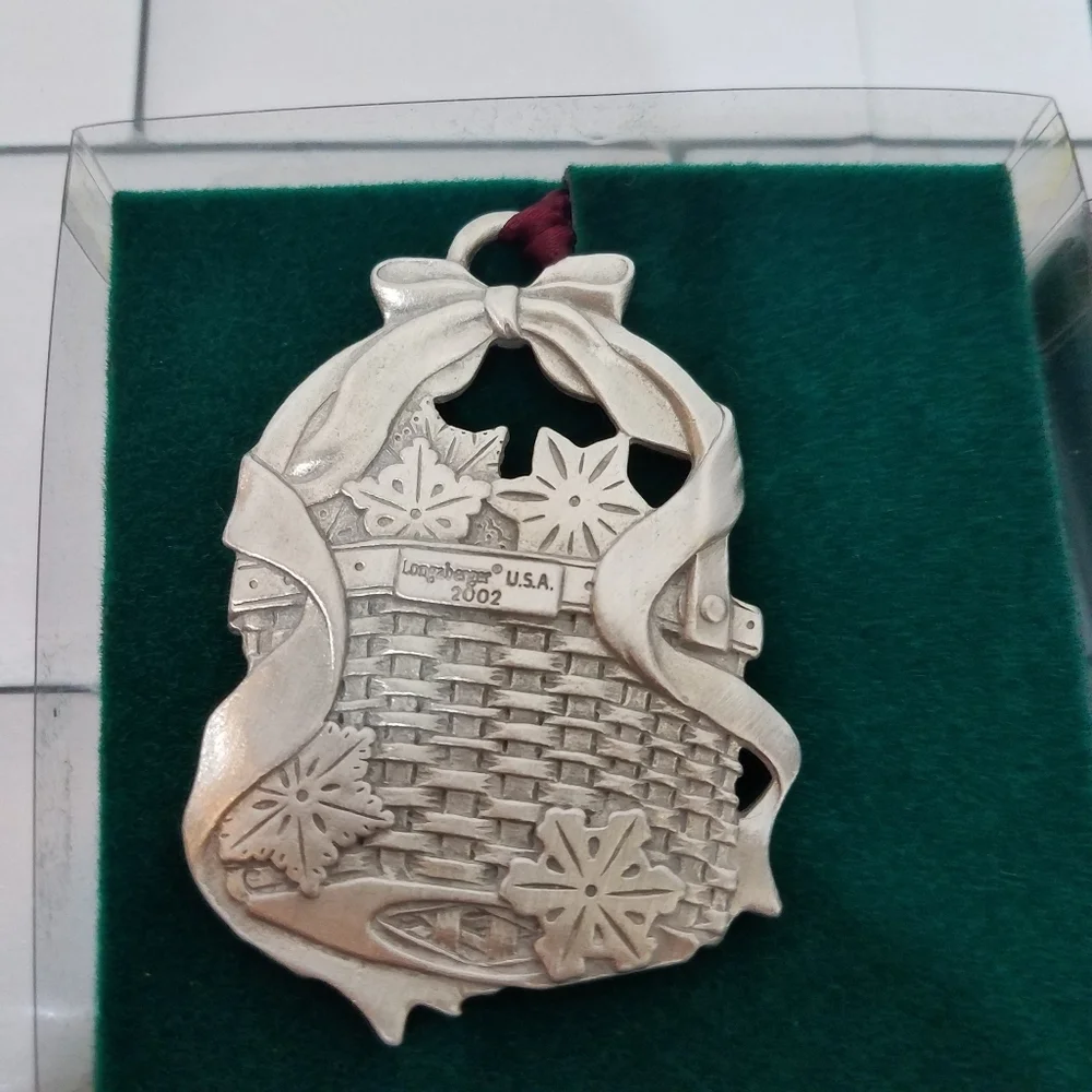 Longaberger Basket Pewter Ornaments 97 98 99 00
